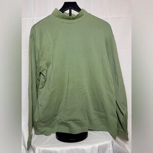 L.L. Bean Long Sleeve Mock Neck T-Shirt **See Description for Size**